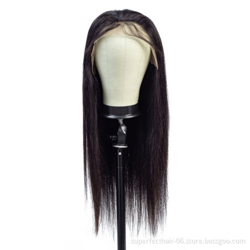 New Arrival Superfect Transparent Swiss Lace Front Wig Human Hair 360 Lace Frontal Wig Glueless Brazilian 100% Virgin Wigs